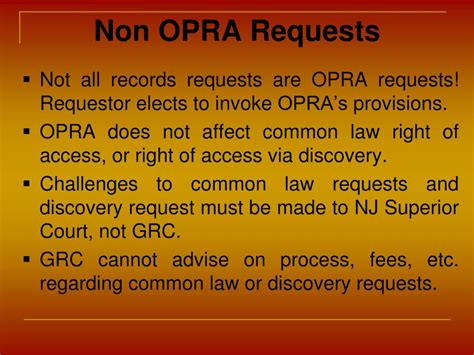 OPRA Requests .